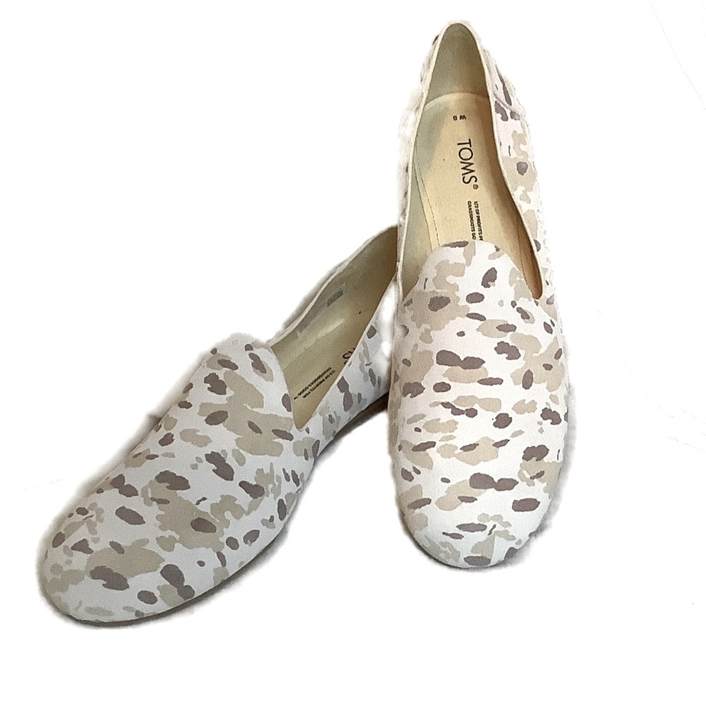 TOMS Darcy Suede Spotted Patterned Slip-On Flats Sz 8